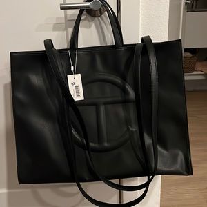 Large Black Telfar Shopping Bag / Tote